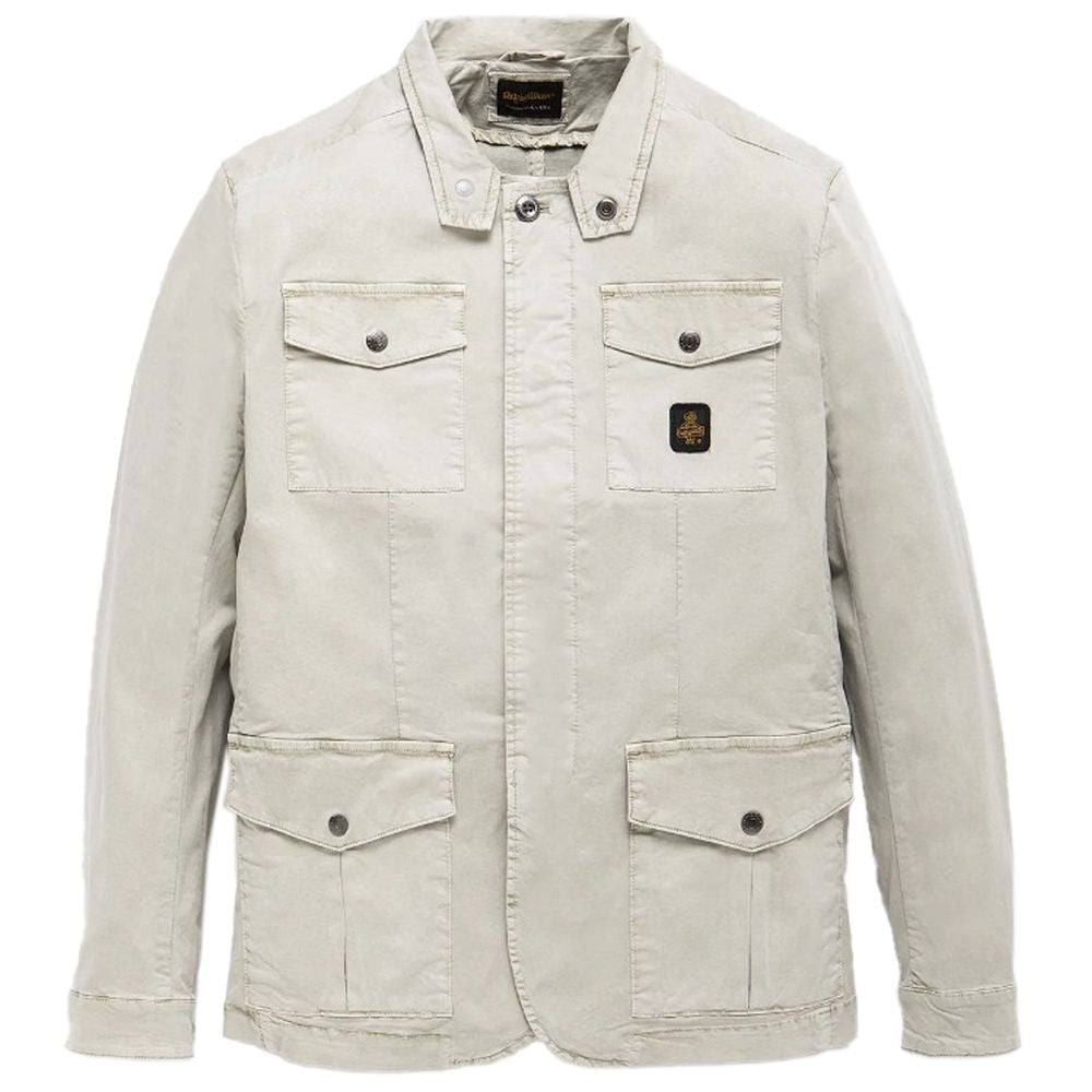 Refrigiwear Beige Cotton Men Jacket