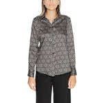 Elegant Rinascimento Black Polyester Shirt from Fall/Winter collection, women's fashion, 100% polyester material.