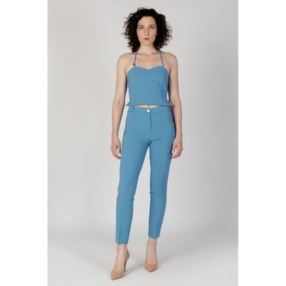 Rinascimento Turquoise Polyester Top