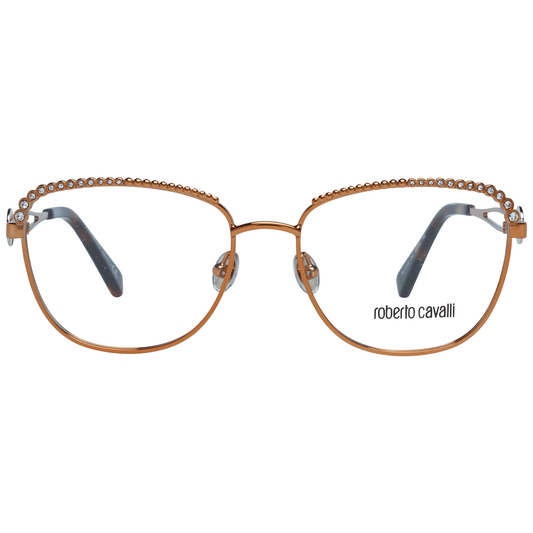 Roberto Cavalli Copper Women Frames, metal full-rim eyewear in copper color, lens size 52-16-140, stylish design for women with branded case.