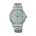 SEIKO PRESAGE Mod. COCKTAIL AUTOMATIC - FROZEN MOJITO with silver bracelet and green dial watch face.