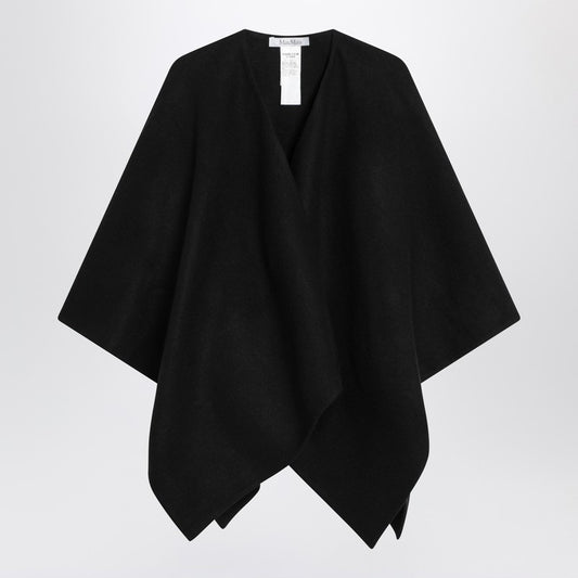 Max Mara Black alpaca and wool cape