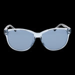 SKECHERS MOD. SE6296 5590D sunglasses for ladies, front view with blue lenses and transparent frame