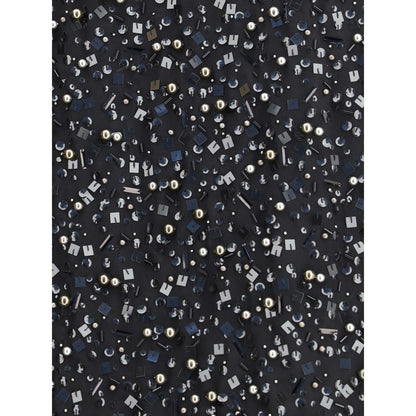 Sacai Black Polyester Midi Skirt