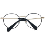 Sandro Black Men Glasses Frame in round style, full-rim, stainless steel material with demo glasses, shown from the front view.