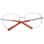 Back view of Sandro Gold Women Glasses Frame with metal frame and orange temples showing unique design.