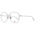Sandro White Women Glasses Frame in metal, full-rim style with demo lenses, size 53-17-140, featuring a square shape and branded case included.