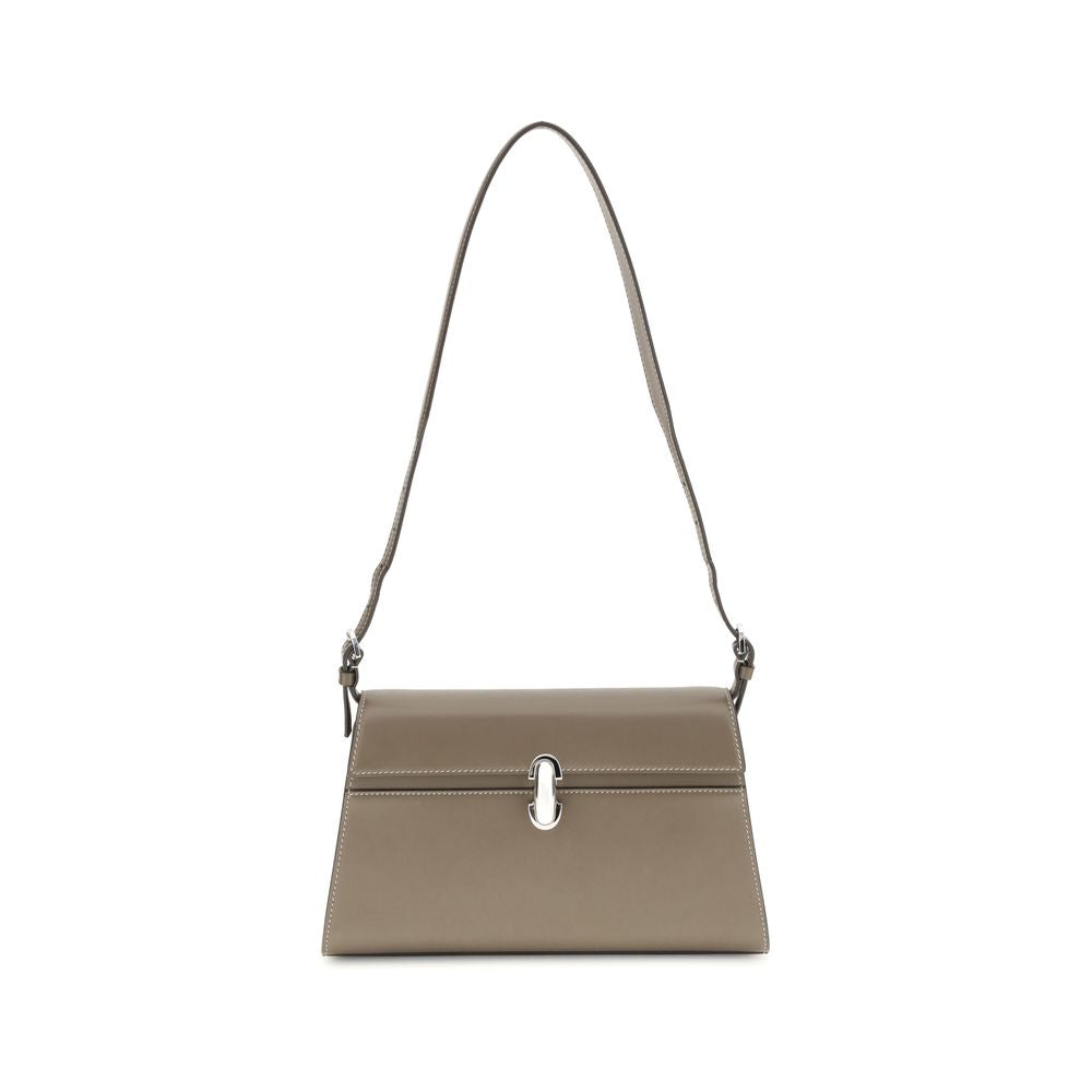 Savette Beige Calf Leather Bos Taurus Shoulder Bag