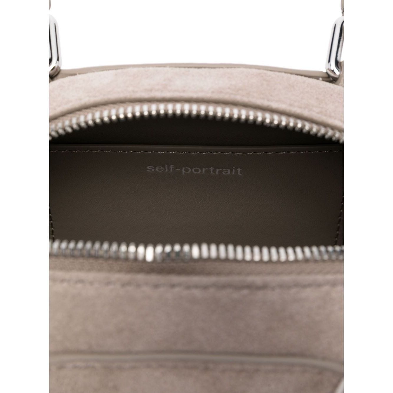 Self-Portrait Suede mini shoulder bag