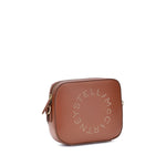 Stella McCartney Faux leather Shoulder Bag with monogram, adjustable strap, zip closure, in brown color, sustainable fashion