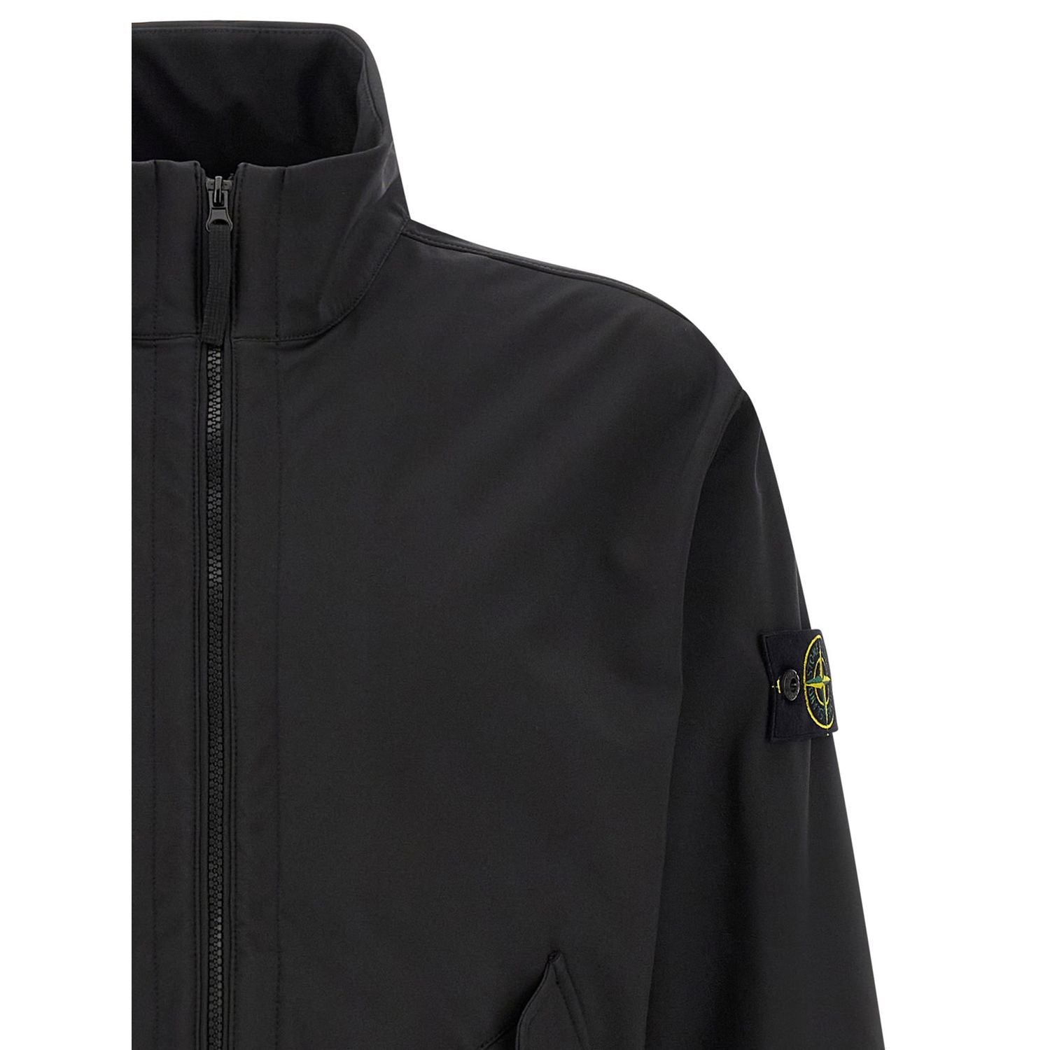 Stone Island Black Polyester Shell Jacket