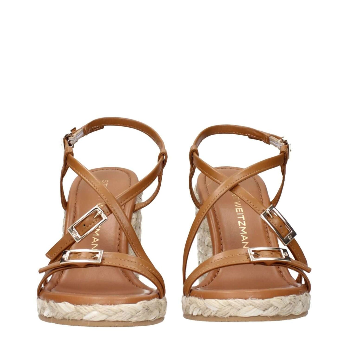 Stuart Weitzman Brown Leather Wedge Sandals 1728,75667636384,Brown,EU36.5/US6.5,EU40/US10,New with tags,Sandals - Shoes,Shoes,Stuart Weitzman,Wedges - Sandals - Shoes,Women