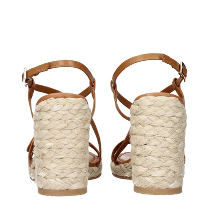 Stuart Weitzman Brown Leather Wedge Sandals 1728,75667636384,Brown,EU36.5/US6.5,EU40/US10,New with tags,Sandals - Shoes,Shoes,Stuart Weitzman,Wedges - Sandals - Shoes,Women