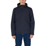 Suns Blue Polyester Jackets & Coat - Men's stylish hooded jacket with front zip and side pockets for versatile wear.