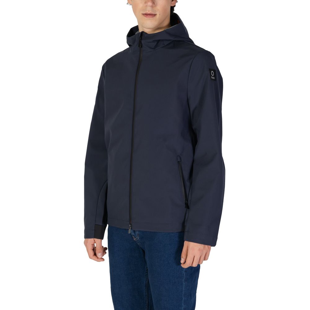 Suns Blue Polyester Jackets & Coat, men's jacket with hood, side zip pockets, and front zip closure for versatile style and comfort.