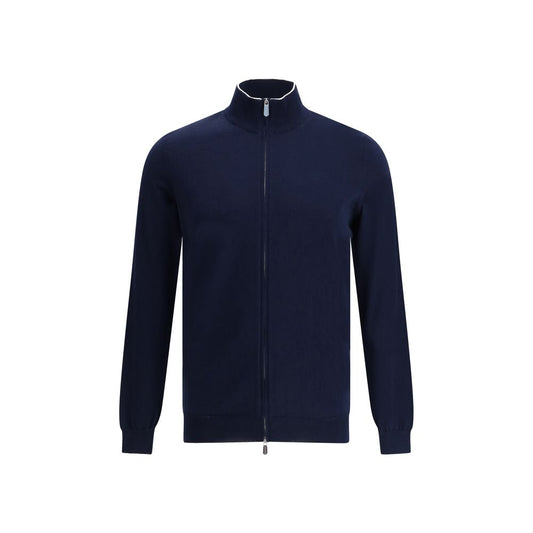 Svevo Blue Cotton Cardigan