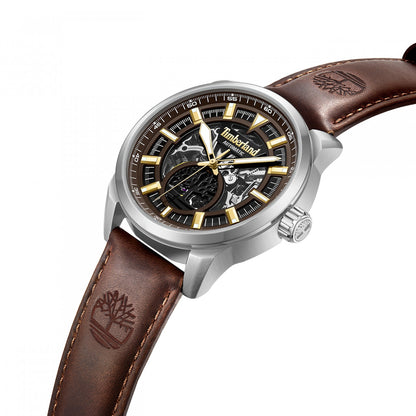 TIMBERLAND WATCHES Mod. TDWGE0055203 featuring a detailed dial and brown leather strap