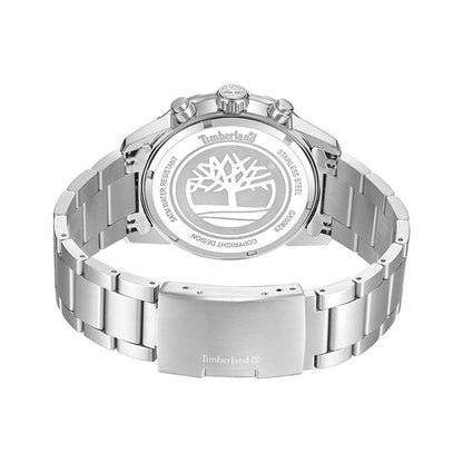 Back view of TIMBERLAND WATCHES Mod. TDWGK0082901 with stainless steel bracelet and engraved logo.