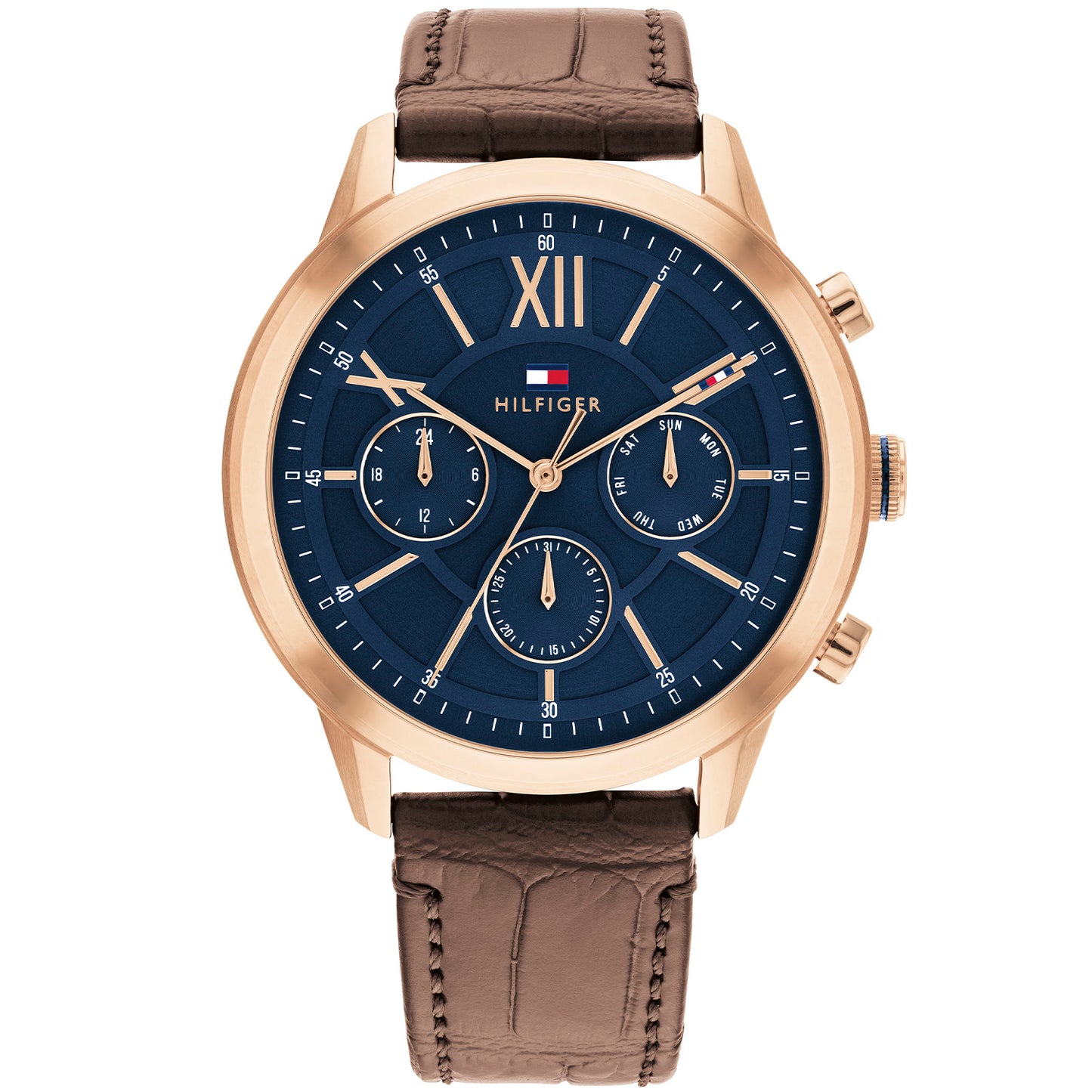 TOMMY HILFIGER Mod. 1710526 Gent's Quartz Analog Watch, 44mm, Mineral Dial, 5 ATM Water Resistant, Official Box Packaging