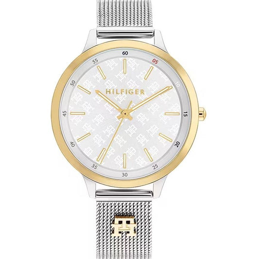 TOMMY HILFIGER Mod. 1782586 quartz analog watch with 36mm case, mineral dial, and water resistance, in official packaging for ladies.