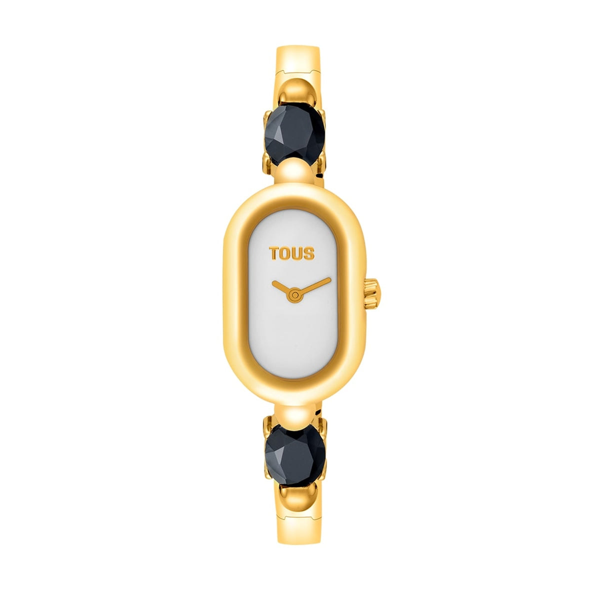 Alt Tag: TOUS WATCHES Mod. 3000138600 with elegant gold design and black accents, featuring a white watch face, luxury women's watch.
