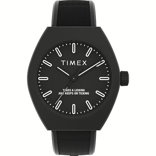 TIMEX MOD. URBAN POP stylish black analog watch with a resilient design and modern appeal.