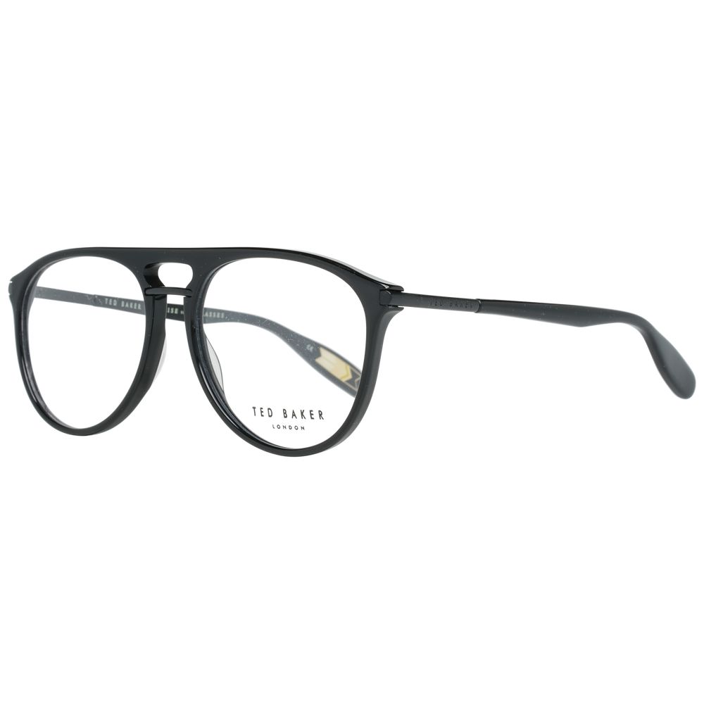 Ted Baker Black Men Glasses Frame in plastic full-rim style, size 54-14-145, with spring hinges, shipped with branded case.