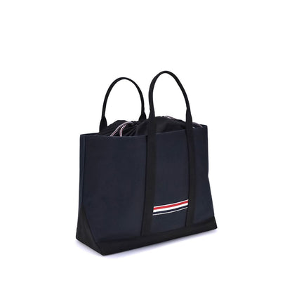 Thom Browne Blue Calf Leather Bos Taurus Handbag