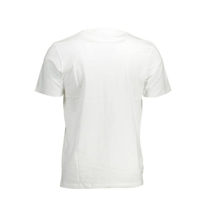 Back view of Timberland White Cotton Men T-Shirt made from 100% organic cotton.