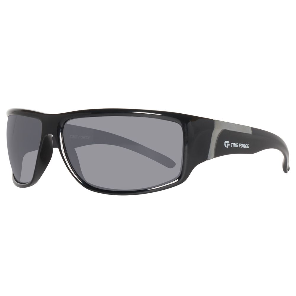 Time Force Black Plastic Sunglasses TF40003 with 66/15/145mm black frame and lenses, perfect for stylish men.