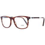 Tod's Brown Men Glasses Frame, full-rim plastic in brown, rectangle style, 56-17-145 with demo lenses, includes branded case.
