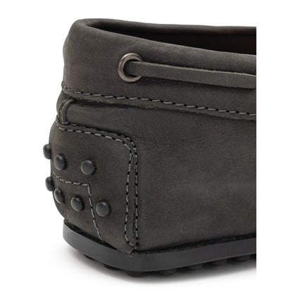 Tod's Gray Nubuc Leather Moccassin