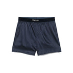 Tom Ford Shorts Blue, navy silk shorts with logo and elasticated waistband, true to size.