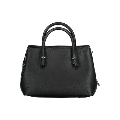 Tommy Hilfiger Black Polyethylene Handbag with two handles, adjustable strap, external and internal pockets, zip and snap closure.