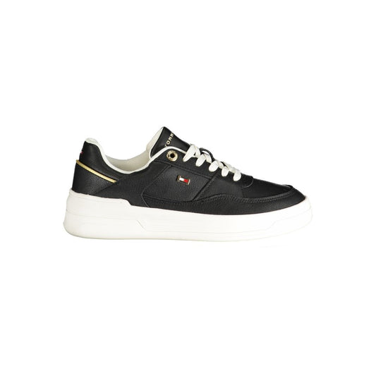 Tommy Hilfiger Black Polyurethane Women Sneaker