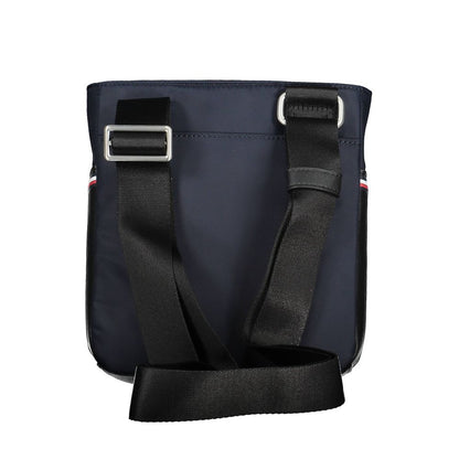 Tommy Hilfiger Blue Polyester Men Shoulder Bag with adjustable strap and zip closure