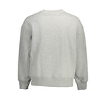 Tommy Hilfiger Gray Cotton Men Sweater with long sleeves and crew neck, showcasing classic American style and subtle logo embroidery.