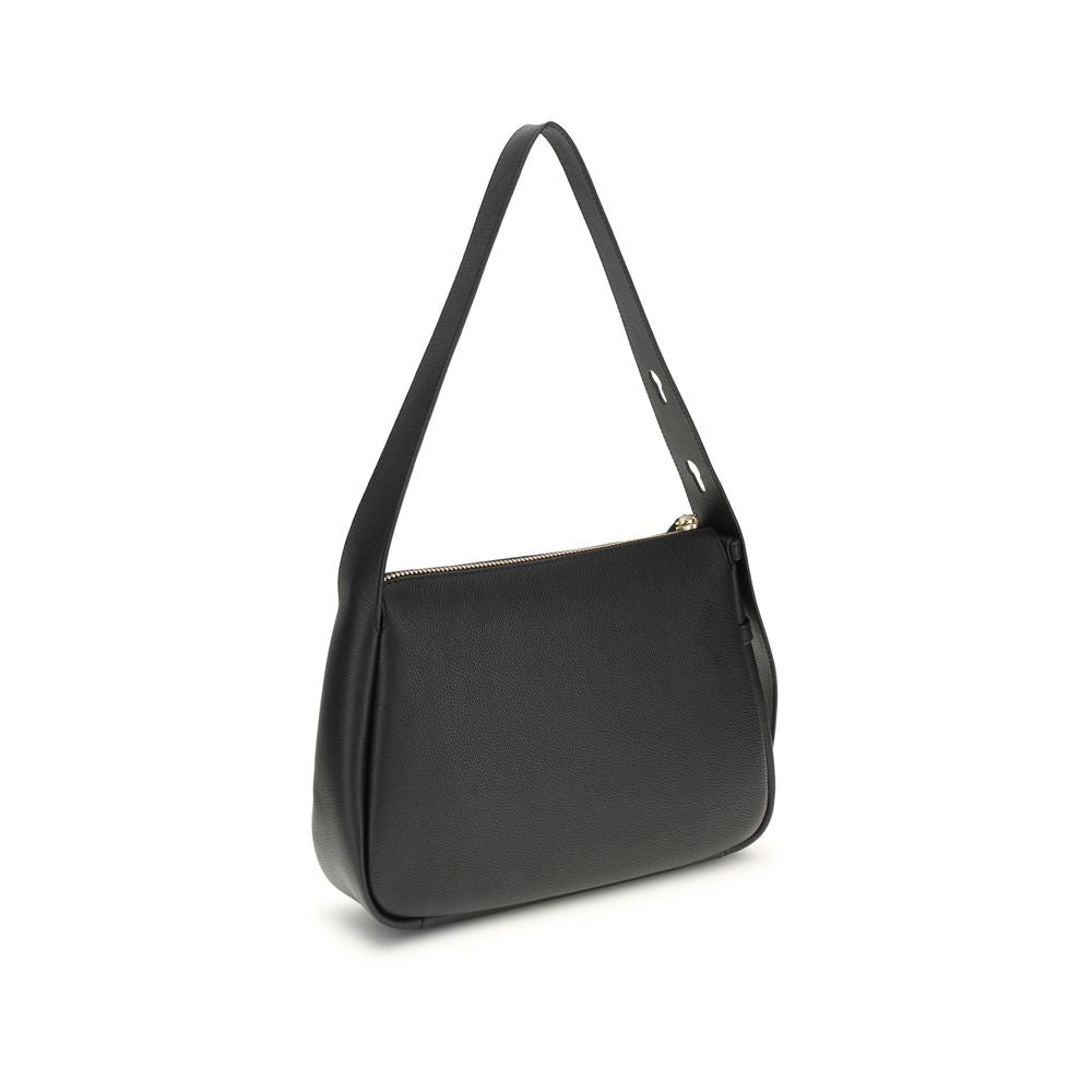 Front view with bag zipped and handles upright.