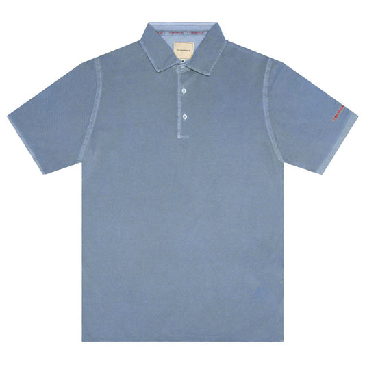 Tramarossa Light Blue Cotton Men Polo Shirt