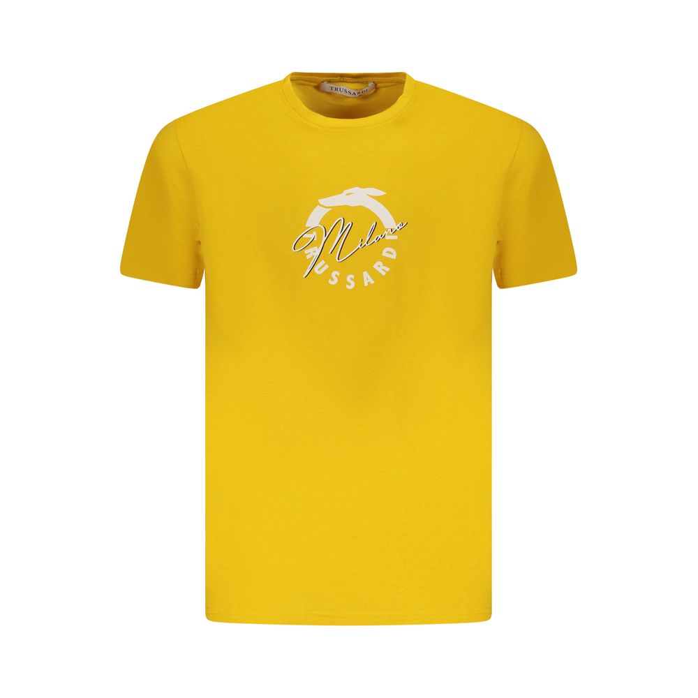 Trussardi Yellow Cotton Men T-Shirt