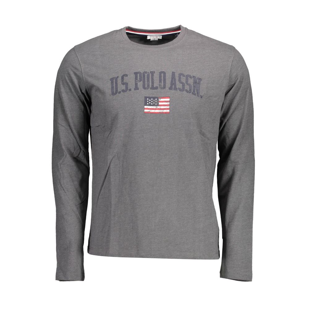 U.S. POLO ASSN. Brown Cotton Men T-Shirt with iconic logo and American flag print, showcasing classic style and comfort.