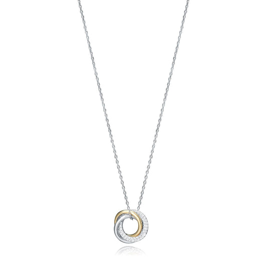 Elegant VICEROY JEWELS Mod. 13033C100-39 necklace for ladies, featuring a silver 925° circular pendant, quartz analog, water resistant, in official box.
