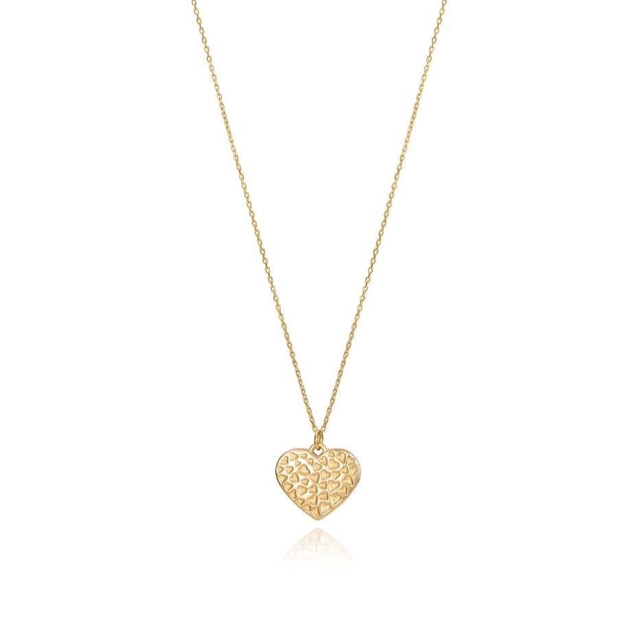 Heart-shaped gold necklace with chain from VICEROY JEWELS Mod. 13119C100-09, quartz movement, silver 925°, in official packaging.