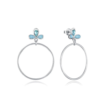 VICEROY JEWELS Mod. 13198E000-33 silver earrings for ladies with blue stones and multifunction quartz features.