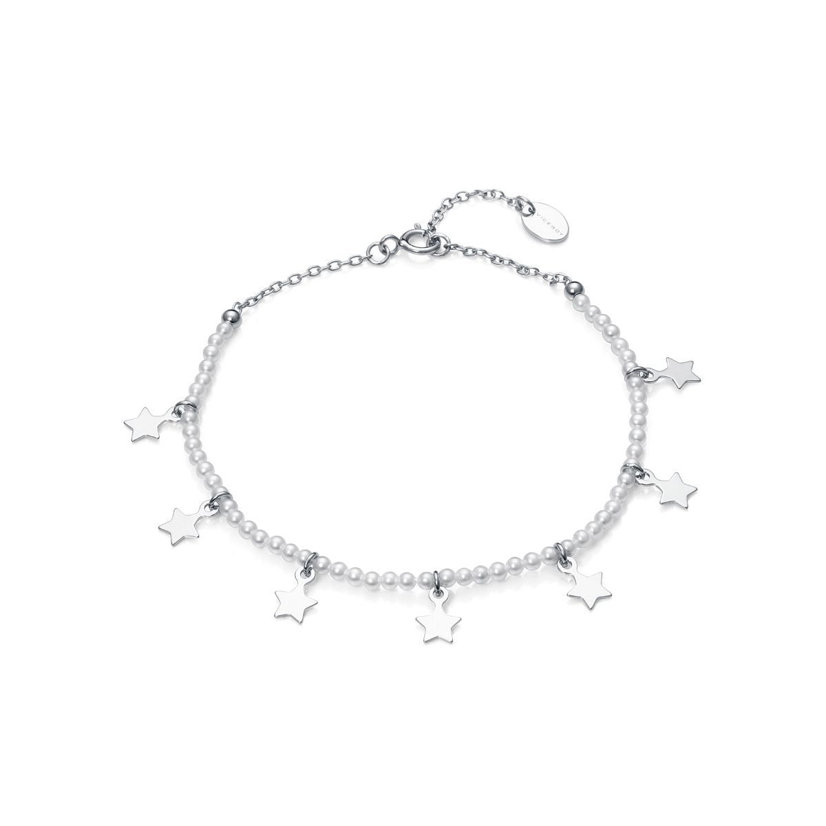 VICEROY JEWELS Mod. 13204P000-90 silver bracelet for ladies with star charms, quartz analog movement, water resistant, in official packaging.