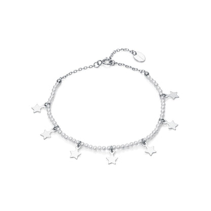 VICEROY JEWELS Mod. 13204P000-90 silver bracelet for ladies with star charms, quartz analog movement, water resistant, in official packaging.