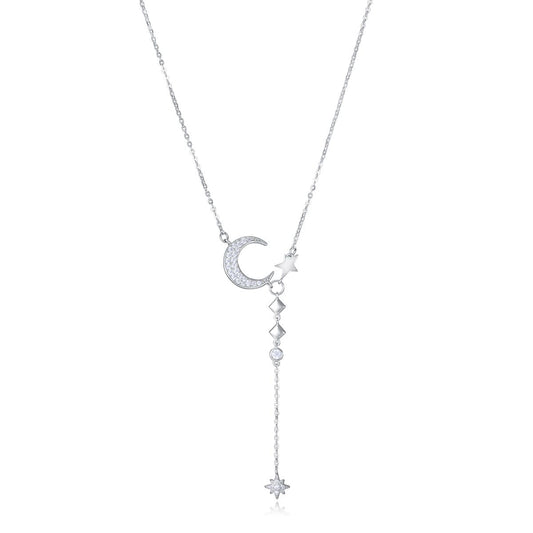 VICEROY JEWELS Mod. 13205C000-30 Lady Necklace Quartz Analog Silver 925, Moon and Star Design, Water Resistant 10 ATM