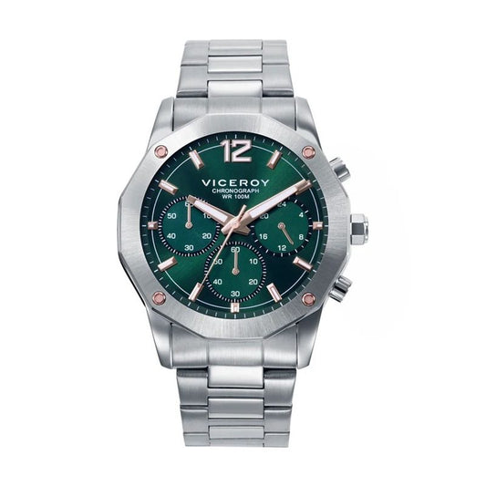 VICEROY Mod. 401447-65 watch for men, quartz movement, mineral analog dial, water resistant 10 ATM, 42mm case with calendar, in official box.