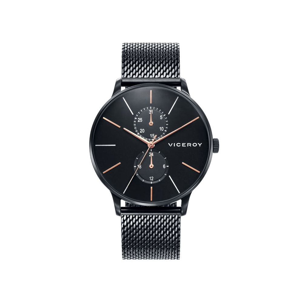 VICEROY Mod. BEAT wristwatch with quartz analog movement, stainless steel case, and bracelet. Elegant gent's watch with mineral dial.
