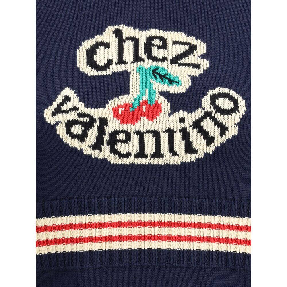 Valentino Blue Cotton Sweatshirt